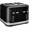 KitchenAid 5KMT4109EBM 7 Tostapane 4 fetta/e 1640 W Nero, Acciaio inox