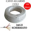 CAVO ALLARME ANTIFURTO SCHERMATO MATASSA 100 MT 2 4 6 FILI SICUREZZA IN RAME