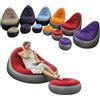 POLTRONA GONFIABILE CON POGGIAPIEDI POUF CHAISE LONGUE PER GIARDINO CASA RELAX