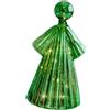 Decorazione di angelo di vetro, adorabile statuetta decorativa luminosa di