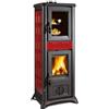 Nordica Stufa legna 7,3kW GEMMA FORNO 16 Ceramica Bordeaux 5 stelle 3001100