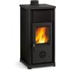 Nordica Extraflame Stufa a Legna in Ghisa con Vetro ceramico 6.6 Kw Nero Nordica Tea