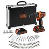 Black & Decker Trapano avvitatore percussione + 80 accessori Black & Decker BDCHD18BAFC