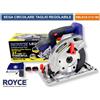 ROYCE SEGA CIRCOLARE CON DOPPIA BATTERIA 21V 4.0AH TAGLIO REGOLABILE LAMA DA 165MM.