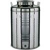 QUATTRO EFFE SRL FUSTINO PER OLIO VINO IN ACCIAIO INOX DA LT 100 CON ATTACCO PER RUBINETTO