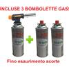 T-TRADE CANNELLO MINI BRUCIATORE TORCIA SALDATORE GAS FIAMMA OSSIDRICA + 3 CARTUCCE GAS