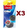 Vileda 9 PAGLIETTE VILEDA GLITZI INOX IN ACCIAIO INOSSIDABILE CONTRO SPORCO OSTINATO