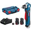 BOSCH GWB 12V-10 TRAPANO AD ANGOLO A BATTERIA 2 BATTERIE 2 Ah VALIGETTA L-BOXX