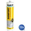 Maurer 12x SIGILLANTE ACETICO MAURER SANIFORT ANTIMUFFA TRASPARENTE ML 300