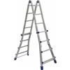 FACAL Scala Alluminio Multiuso Telescopica 5+5 Gradini max 5 mt Facal All Briko Blu 4