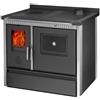 K-Line Cucina stufa a legna K-Line Exclusive INOX - 11,91 kW forno integrato-ANTRACITE