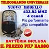 MHZ 433 UNIVERSALE 4 TELECOMANDO CANCELLO CANALI PER CANCELLI CAME NICE mxb