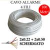 CAVO ALLARME ANTIFURTO SCHERMATO MATASSA 100 MT 2 4 6 FILI SICUREZZA IN RAME