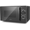 CASO M20 Easy - Microonde con 700 W di potenza, facile da usare, capacità 20 L, funzione scongelamento, piatto girevole Ø 25,5 cm, timer 35 min, microonde compatto - nero
