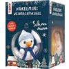 TOPP Set di mini palline di Natale all'uncinetto, pupazzo di neve, istruzioni (lingua italiana non garantita), filato (100% cotone) in 5 colori, uncinetto (1,5 mm), sfera di plastica (7 cm),