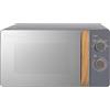 Russell Hobbs RHMM713G Microonde Manuale Compatto Grigio inStile Scandinavo, da 17 Litri e 700 Watt, con 5 Livelli di Potenza, Maniglia e Quadranti Effetto Legno, Timer, Impostazione di Scongelamento