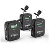 SYNCO G2 (A2) Microfono Lavalier Wireless, Doppio Microfono Clip Senza Fili 2.4Ghz con Riduzione del Rumore e Display TFT 200m per Smartphone Fotocamere DSLR YouTube Live Streaming Vlogging