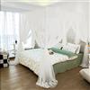 Vpory Tende a baldacchino per letto a baldacchino, 4 angoli, per ragazze e adulti, per letto da principessa, zanzariera, accessori decorativi per camera da letto, colore bianco, misura