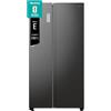 Hisense RS711N4AFE Frigorifero Side by Side, Grande capactià 550 litri, Nero, Total No Frost, Convert active zone, Classe E, Motore Inverter, Controllo Elettronico Touch, Cassetto Fresh Crisper