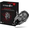 INTERPHONE SPORT - Singolo - Interfono Bluetooth da casco per comunicazione in moto, Fino a 4 motociclisti, Distanza 1Km, Autonomia 20 ore, MP3, GPS, Impermeabile, Universale.