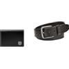 Fossil Uomo Hayes Portafoglio in pelle nera e cintura Brody, Set