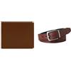 Fossil Uomo Westover Portafoglio in pelle marrone e cintura Parker, Set
