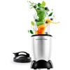 GOURMETmaxx Mr. Magic Mixer, 4 pezzi, Powerbase da 400 W, lama a croce, tazza da 500 ml, coperchio per smoothie e frullatore, per frullati, salse, facile da pulire, colore: argento/nero