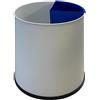 OFITURIA Papelera para Reciclaje Metálica Capacidad 27 litros Color Plata Contenedor 1 Compartimento para Residuos
