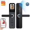 Tuya Serratura Biometrica per Porta Smar Serratura biometrica Tuya Smart WiFi con schermo interno spioncino per porte