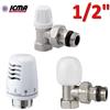 Kit termostatico ICMA - valvola + detentore + testa termostatica 1/2'' squadra a