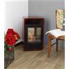 STUFA A BIOETANOLO STATICA BORDEAUX 60 m³ 65x40x38 cm 3 kw/h BRUCIATORE 1.5 LT