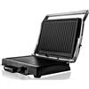 BEHOME Bistecchiera Elettrica con Doppia Piastra in Ghisa Antiaderente 1800 W...