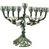 Portacandele di Hanukkah, candelabro, credenza, candele coniche, menorah
