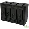 CASSETTA POSTALE INTERNO VERTICALE 4 POSTI ACCIAIO 42x18x30h CM ANTRACITE