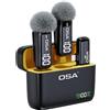 OSA Microfono wireless OSA con custodia di ricarica e trasmettitore Display digitale