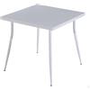 TAVOLO DA ESTERNO FIBERGLASS METALLO QUADRATO 80X80X75H CM BIANCO TAVOLINO