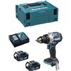 Makita Trapano a Percussione MAKITA DHP492RTJ (2 x 5,0Ah + DC18RC + MAKPAC 2)