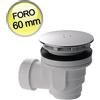 GOPLAST SRL Piletta sifonata per piatto doccia con foro 60 mm con griglia cromata