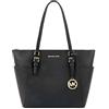 Michael Kors CHARLOTTE LG TZ TOTE PELLE 35T0GCFT7L NERO