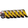 DRW Nastro segnaletico Rallas Giallo e Nero senza adesivo 6 pezzi 48 mm x 50 m