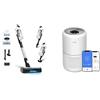 LEVOIT Aspirapolvere + Purificatore d'Aria Senza Fili, Portatile, Design Antigrovigli, 4 in 1 Multiscena, Controllo con APP e Vocale, Purificazione Veloce
