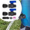 Set di 2 rubinetti per barili di pioggia da 3/4" per piscine, acquari,