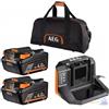 Aeg Kit Energia Aeg - 2 Batterie 4.0Ah 18V - Caricabatterie - Borsa