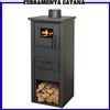 stufa a legna caminetto camino in acciaio 6,5 kW per ambienti interni portalegna