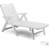IPAE-PROGARDEN LETTINO IN PLP PIEGHEVOLE CON RUOTE SMERALDO BIANCO cm 72x189xH 96