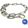 Andrighetti 6x COLLARE STRANGOLO PER CANE ACCIAIO CROMATO cm 50