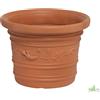 Senza marca,generico VASO RESINA PORTAVASO TONDO ROTONDO FESTONATO 45XH35 CM COL. TERRACOTTA PRESTIGE