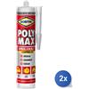 Uhu bostik 2x ADESIVO E SIGILLANTE BOSTIK POLY MAX CRISTAL grammi 300