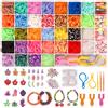 Elastici per Braccialetti, 2500+ Bracciale Elastici Colorati Loom Bands Kit 40 G