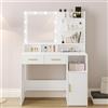 Hzuaneri Toeletta da Trucco con 10 Luce LED con Luminosità Regolabile Tavolo da Trucco
